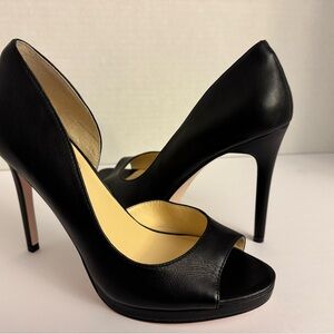 Elegant Black Peep-Toe Heels